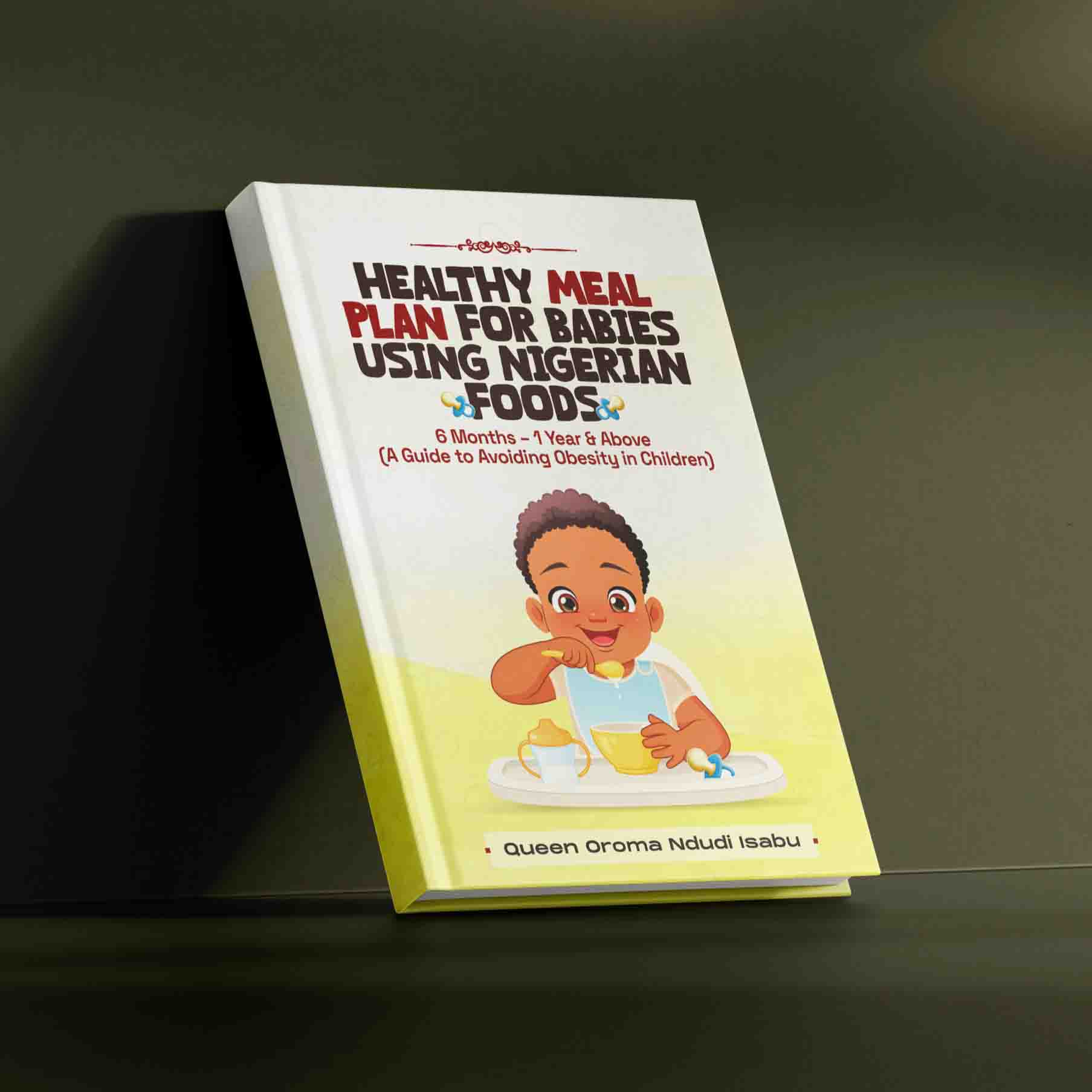 A book titled healthy meal plan for babies